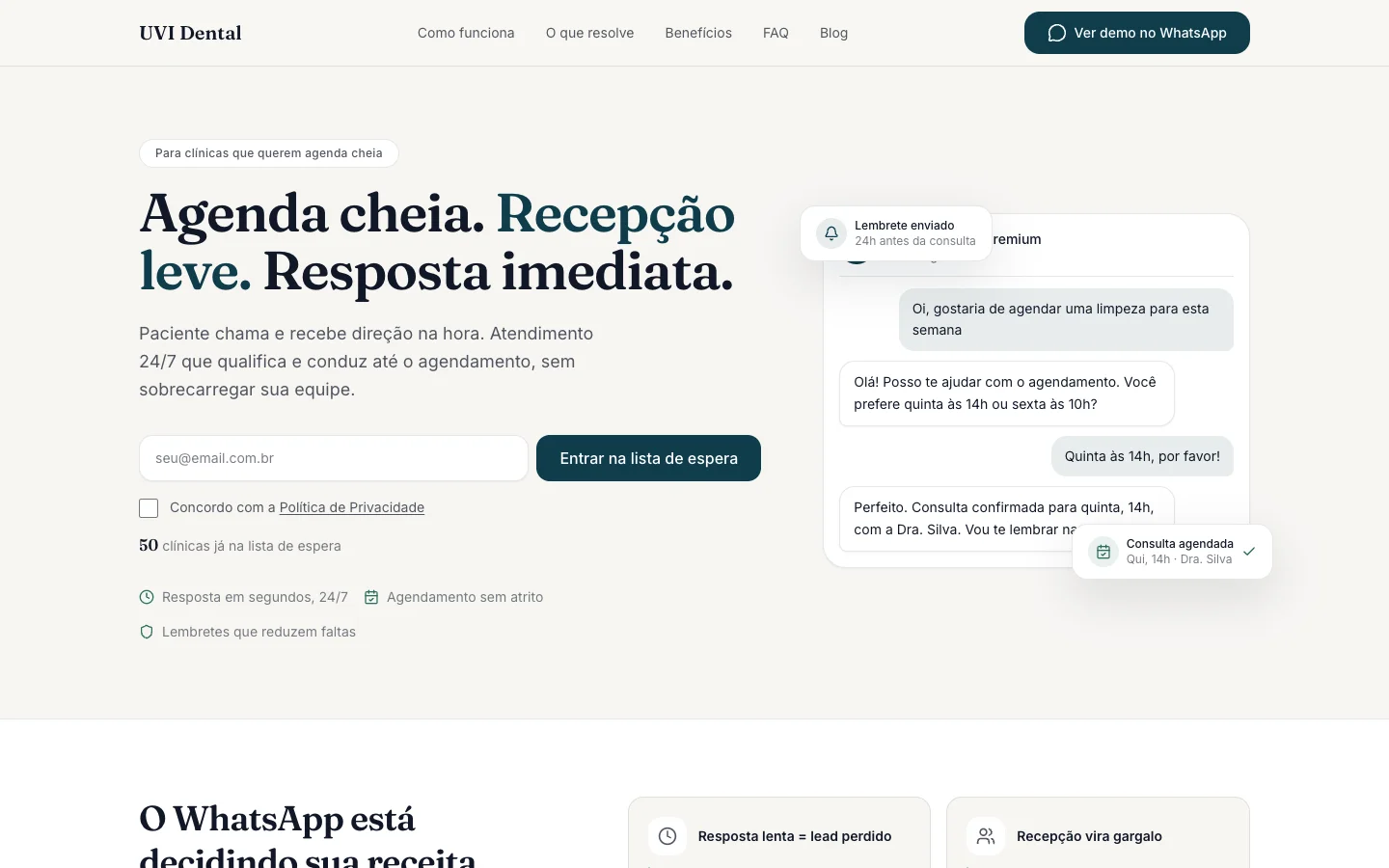 Screenshot real da plataforma UVI One